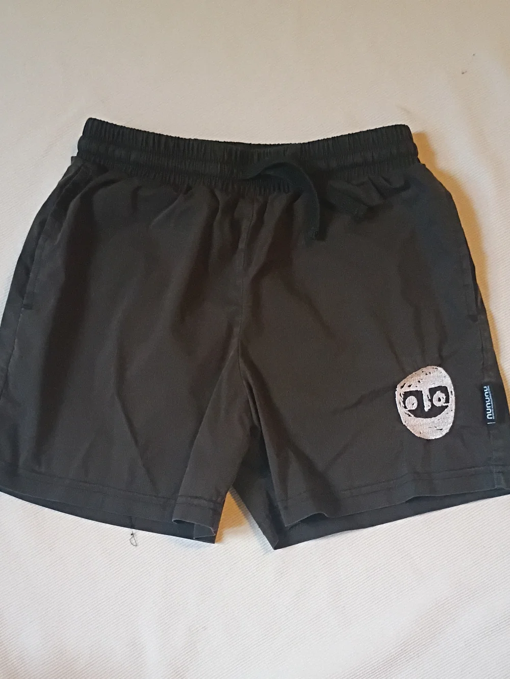 nununu Black Swim Shorts With Embroidered Design